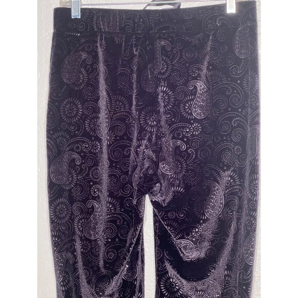 NWOT Pretty Attitude XL Black Velvet Burn Out Paisley Flare Witchy Gothic - Picture 8 of 14